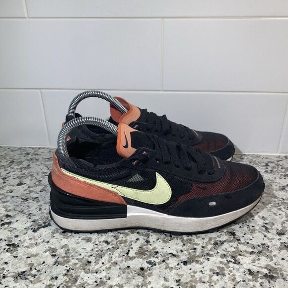 Nike Waffle One Black Lime Green Pink DC2533 002 Women’s Size 7.5 - Picture 3 of 8